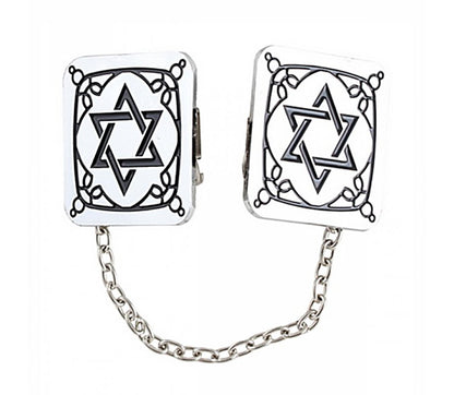 Star of David Nickel Tallit Prayer Shawl Clips