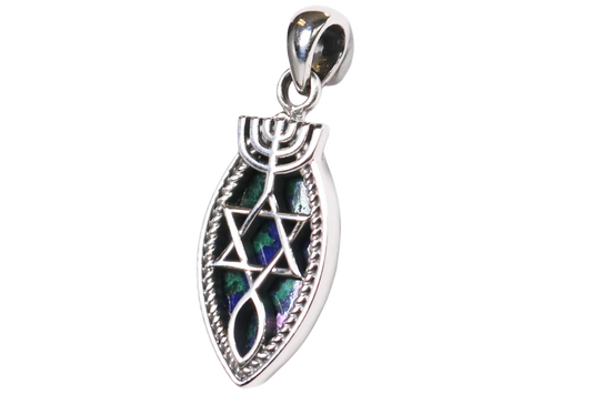 Eilat Stone & Silver Grafted-In Necklace