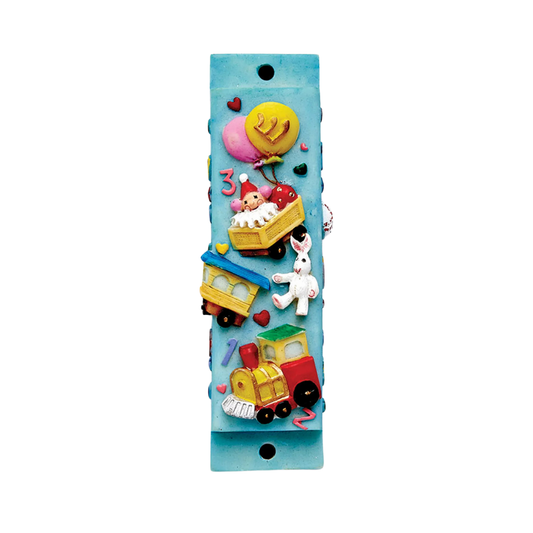 Toys & Balloons Resin Mezuzah