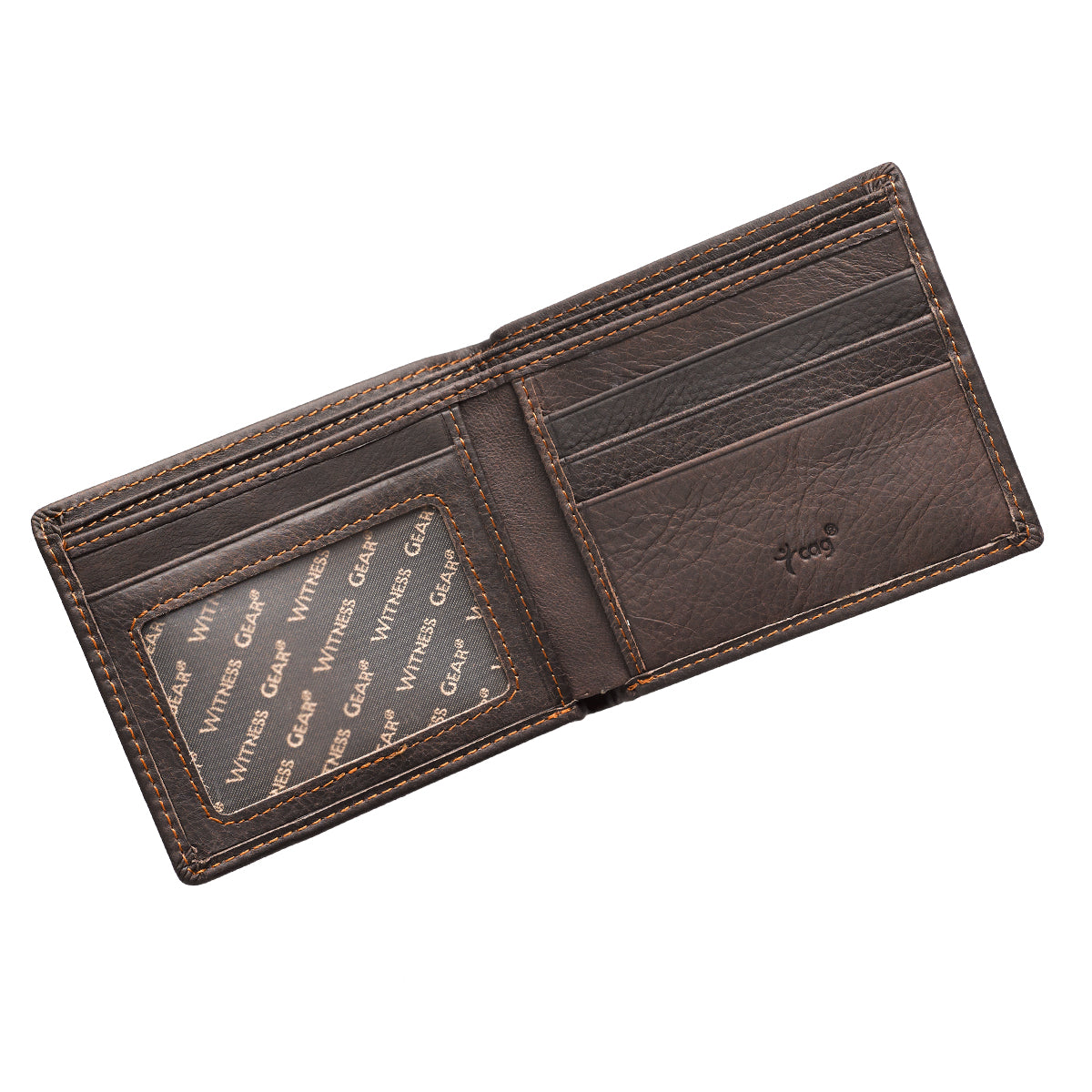 Wings Like Eagles Dark Brown Genuine Leather Wallet - Isaiah 40:31