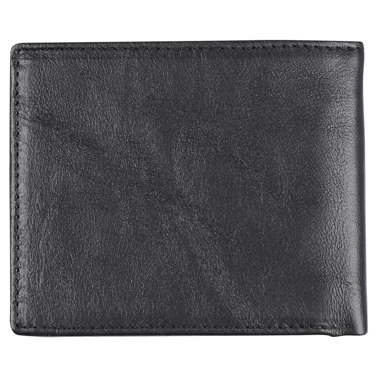 Men's Ebony Black Full Grain Cowhide Leather Bifold Rhino Armor™ Wallet