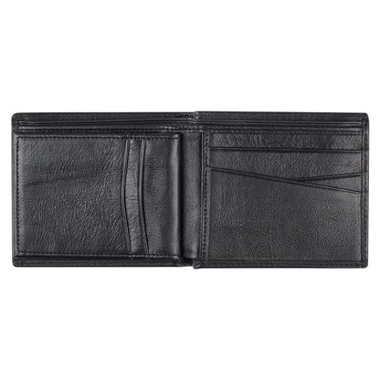 Men's Ebony Black Full Grain Cowhide Leather Bifold Rhino Armor™ Wallet