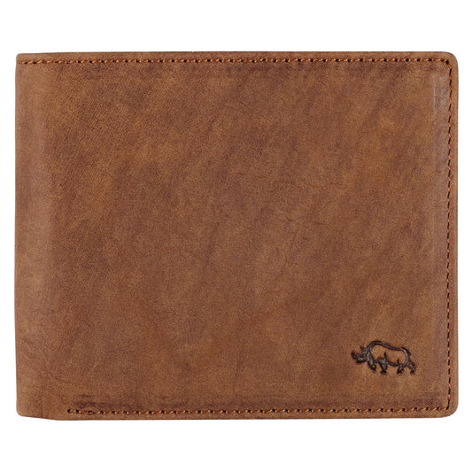 Men's Timber Spice Brown Full Grain Cowhide Leather Bifold Rhino Armor™ Wallet