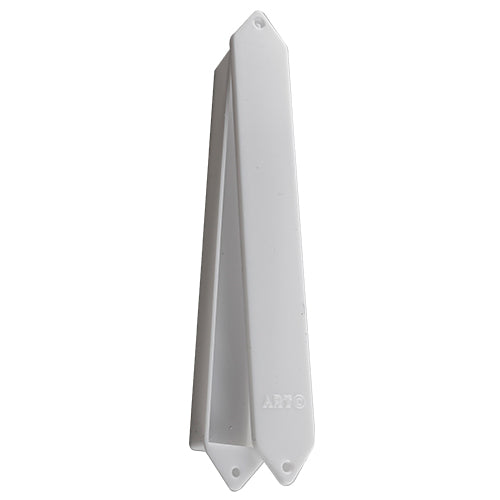 White and Silver Plastic Mezuzah
