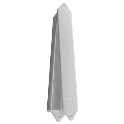 White and Silver Plastic Mezuzah
