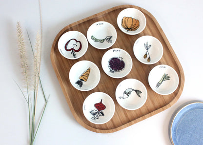 Rosh Hashanah Seder Plate (Colored Illustrations)