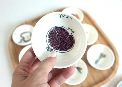 Rosh Hashanah Seder Plate (Colored Illustrations)