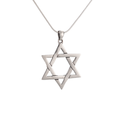 silver smooth star of david 