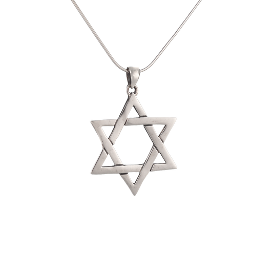 silver smooth star of david 
