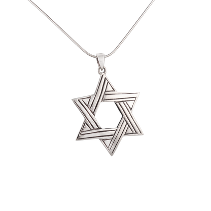 woven star of david with black stripes