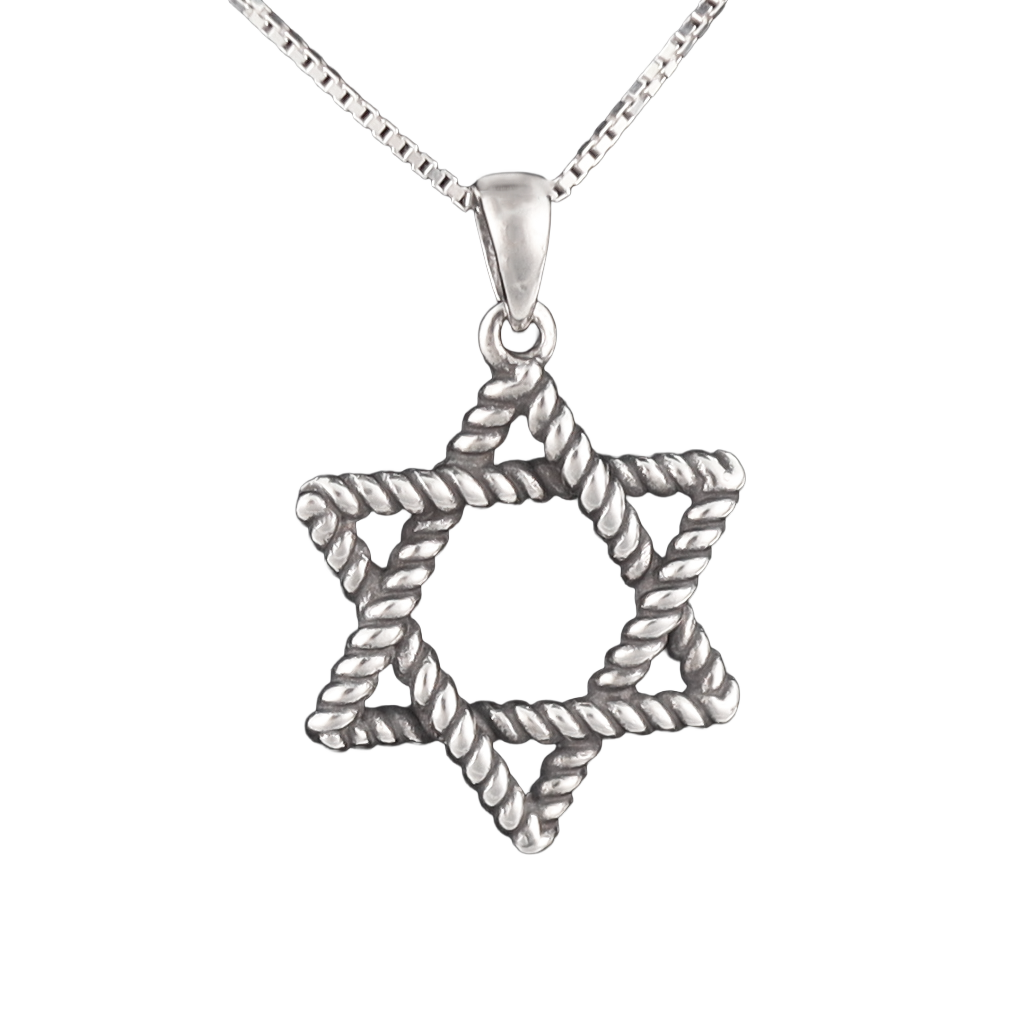 Showcase faith with style using the Star of David Twisted Rope Pendant.