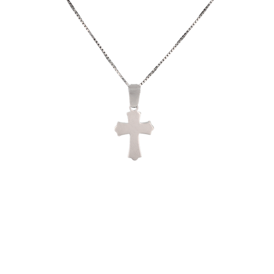 Sterling silver cross pendant on a silver chain