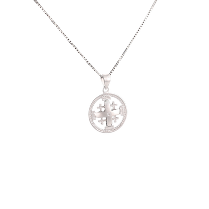 Jerusalem Cross - Round Pendant