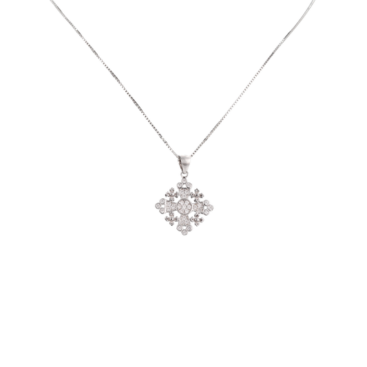 Handcrafted Silver Jerusalem Cross Botonee Pendant featuring the classic four-fold Botonee design. 