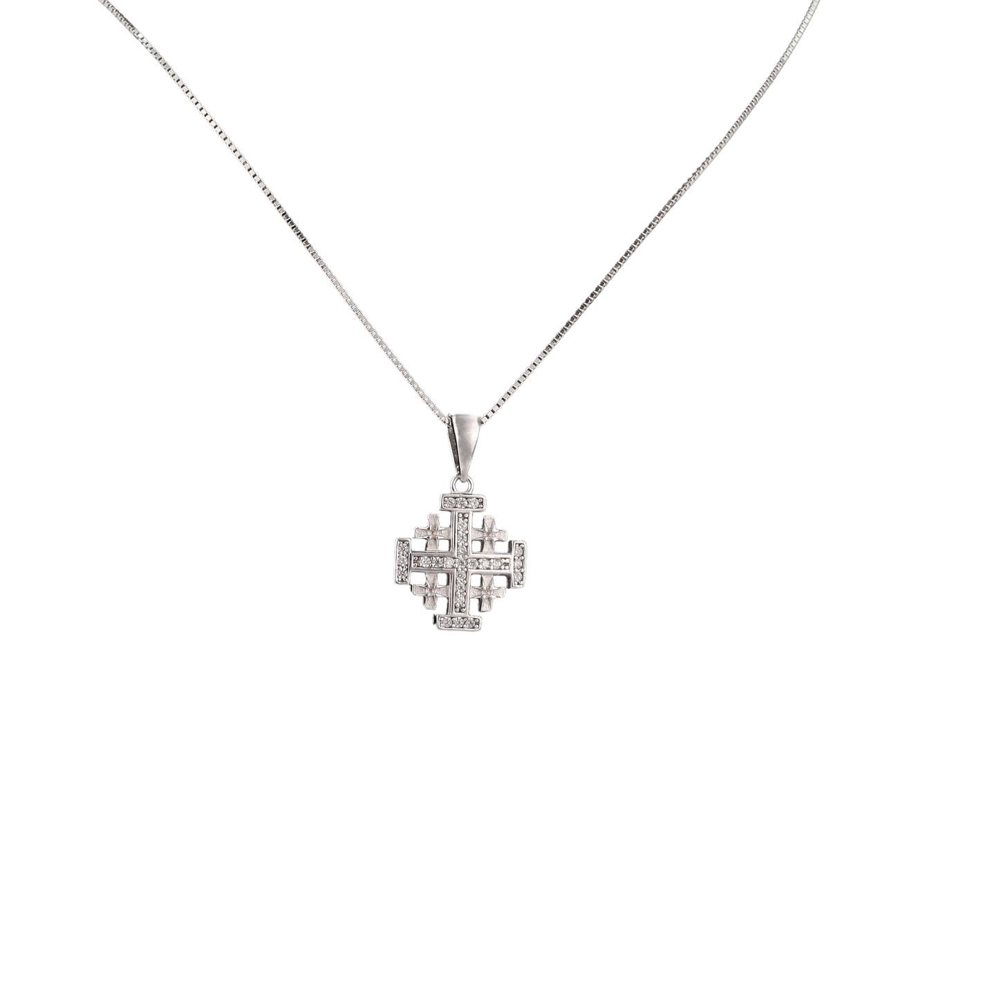 silver cross pendant with crossesi= around the cross