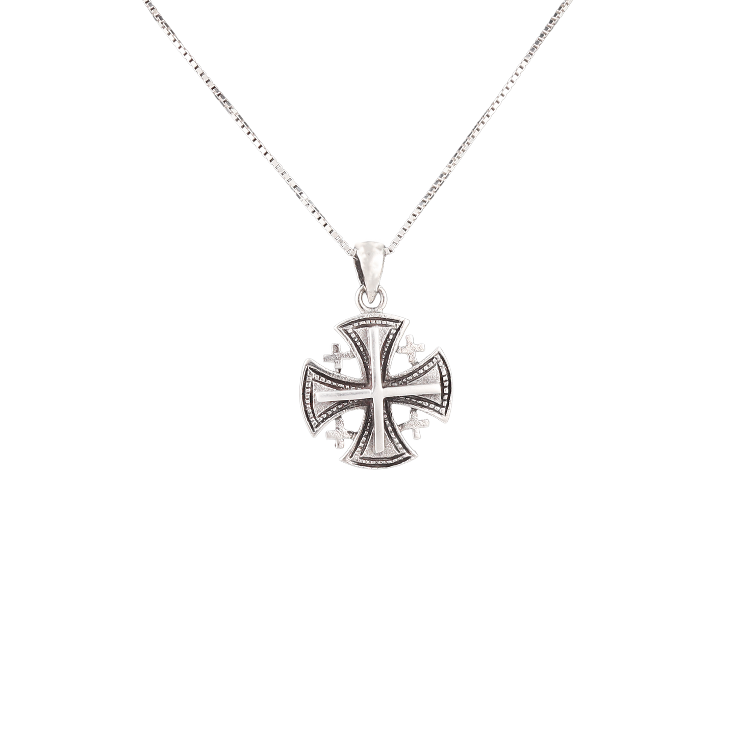 Jerusalem Cross Oxidized Pendant