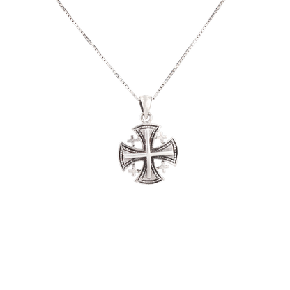 Jerusalem Cross Oxidized Pendant