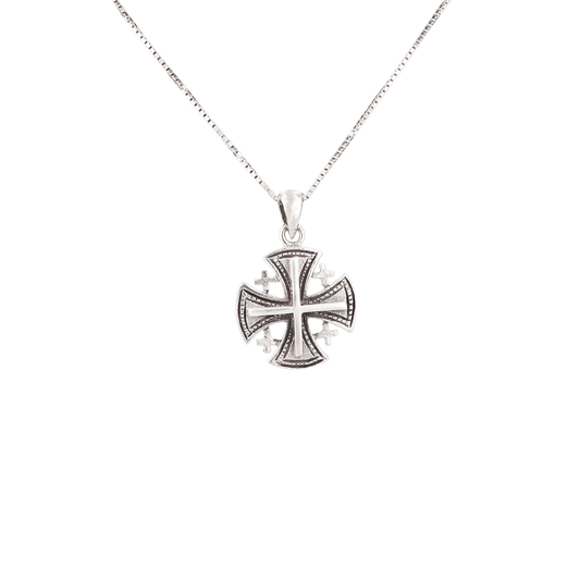 Jerusalem Cross Oxidized Pendant