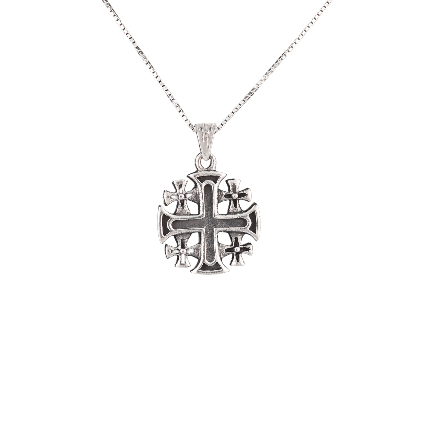 Jerusalem Cross Oxidized Pendant