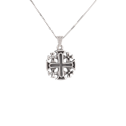 Jerusalem Cross Oxidized Pendant