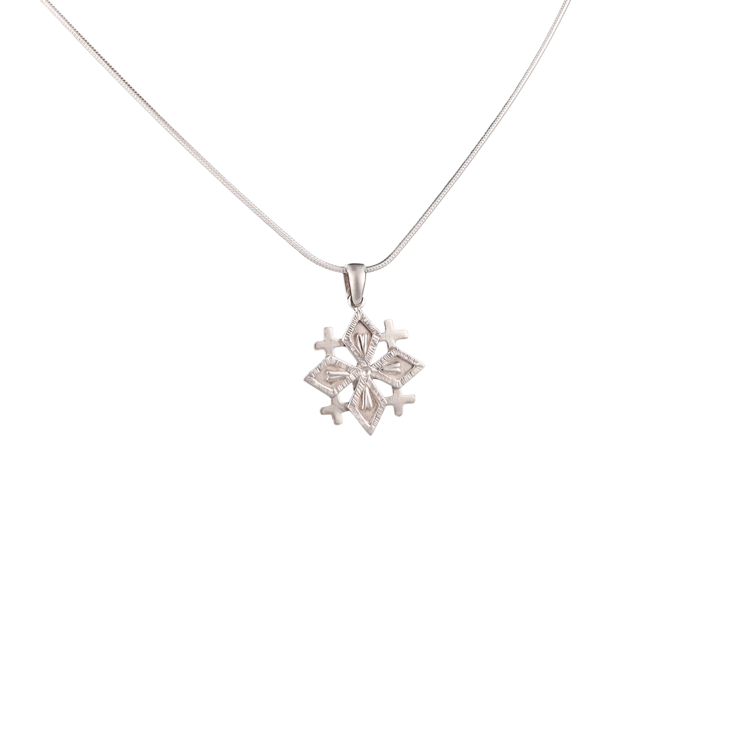 Jerusalem Cross Sterling Silver Pendant