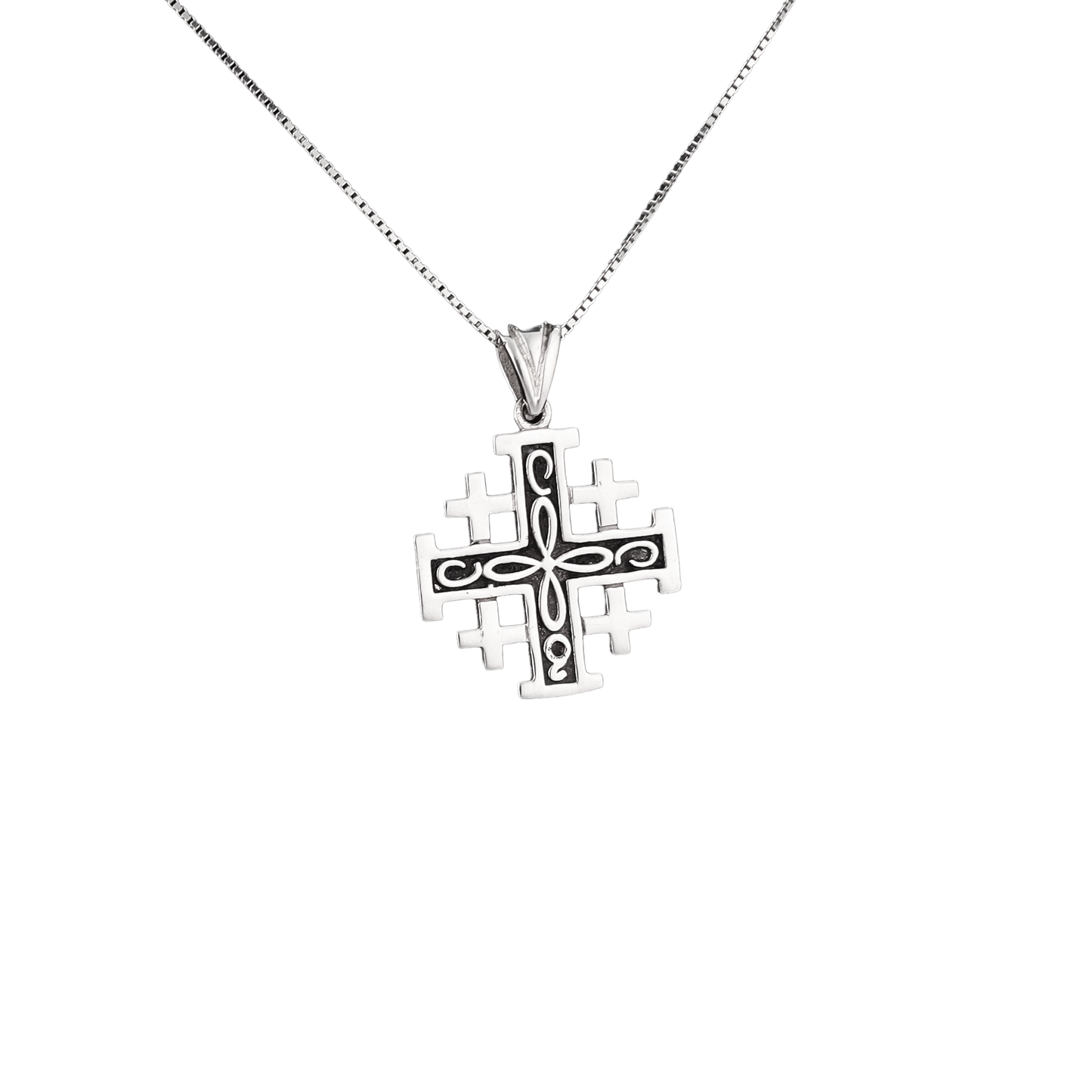 Jerusalem Cross with Design Pendant (Various)