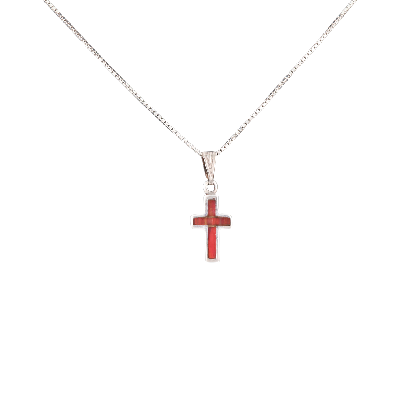 Red Opal Cross Pendant