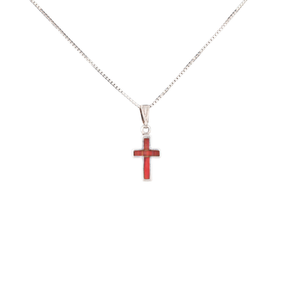 Red Opal Cross Pendant