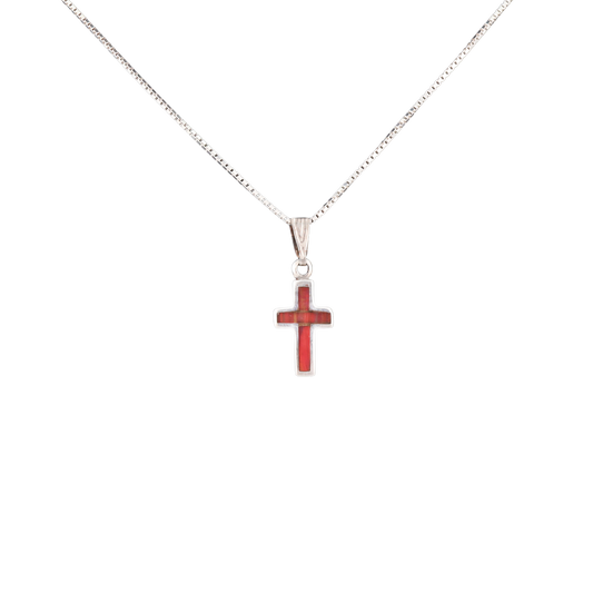 Red Opal Cross Pendant