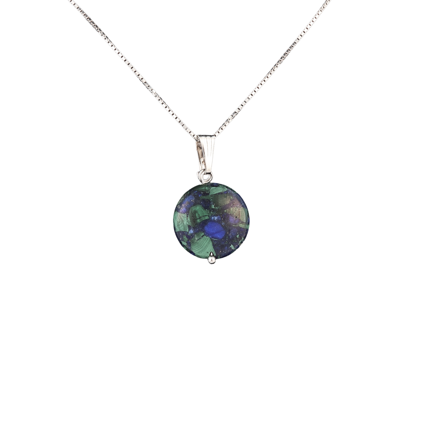 Eilat Stone Natural Round Disc Pendant