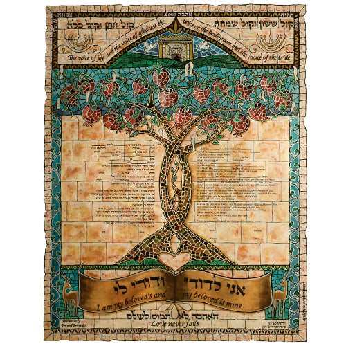 Detuvah Ketubah - Traditional (Various Sizes) – Holyland Marketplace