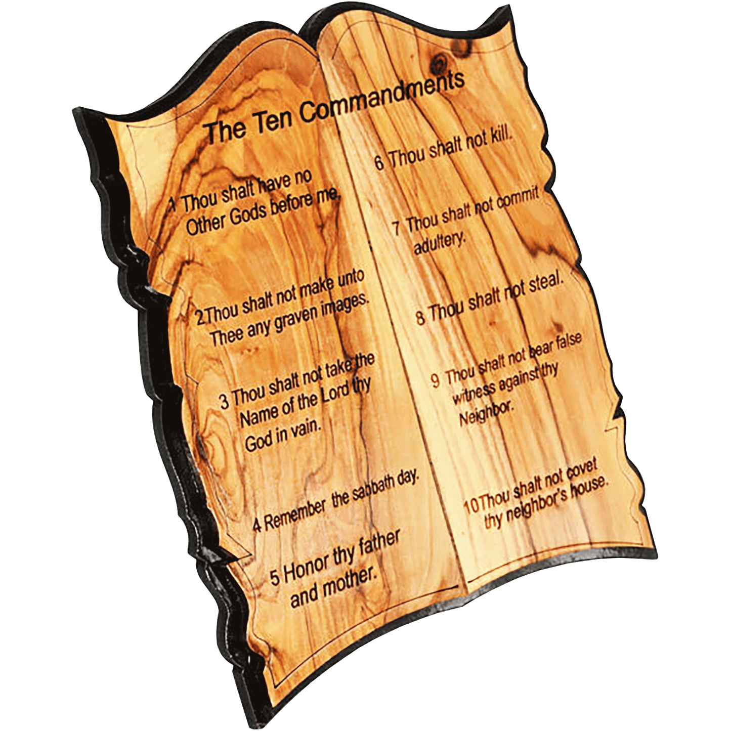 Olive Wood Ten Commandments