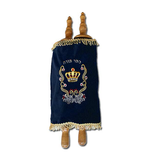 Dark Navy Torah Scroll (13")