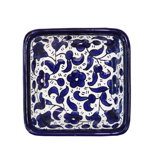 Israel Bread Dipping Set - Blue Floral