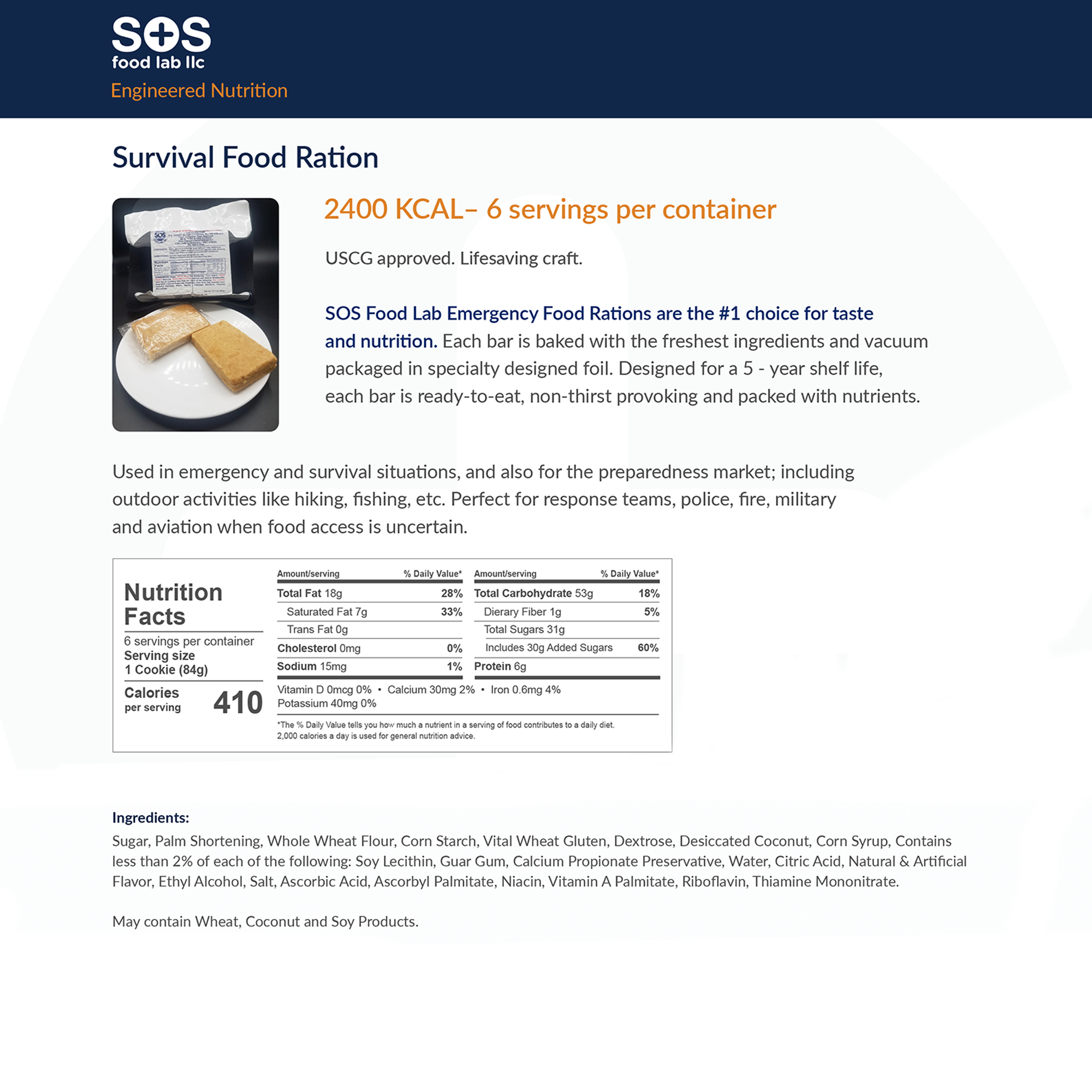 Preparation - Foods - Emergency Food Rations – Holyland Marketplace