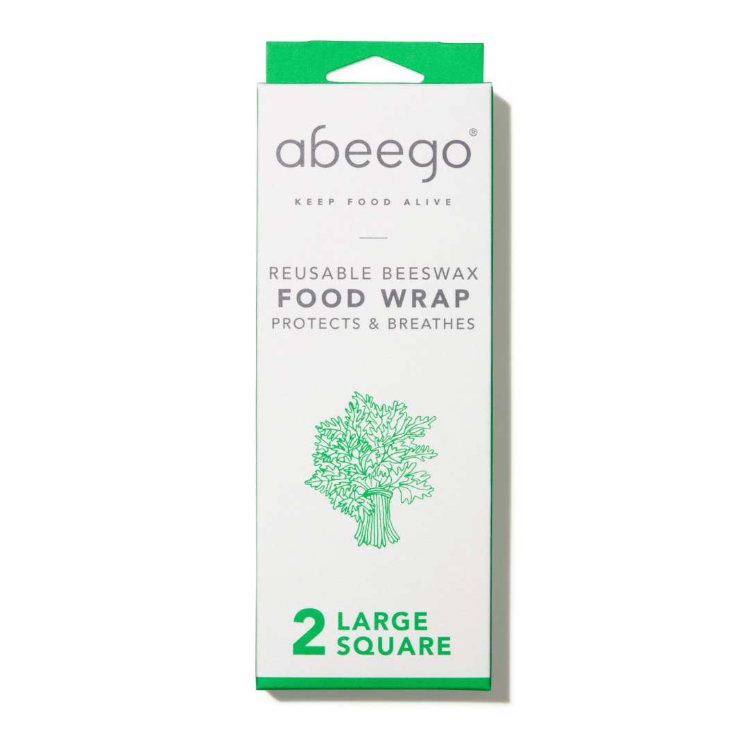 Abeego Large Square Food Wraps (Two)