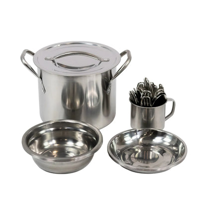 Emergency Zone 4 Person Stainless Steel Cooking Set