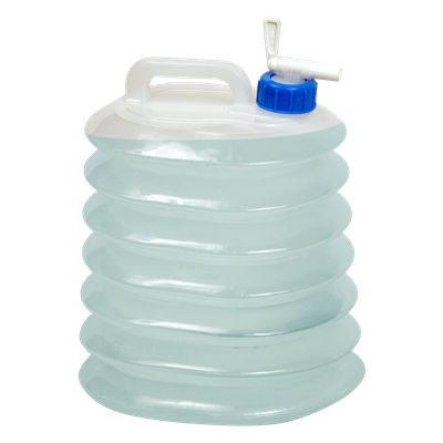 2-Gallon Expandable Camp Jug expanded and full of liquid