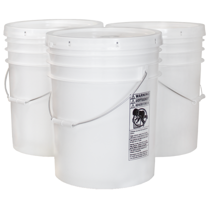 White Food Grade Preparation Bucket 3-Pack