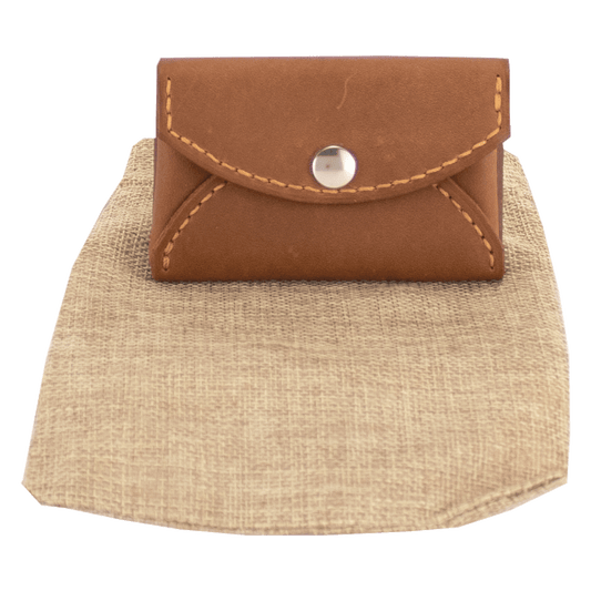 Handcrafted Brown Leather Coin Purse