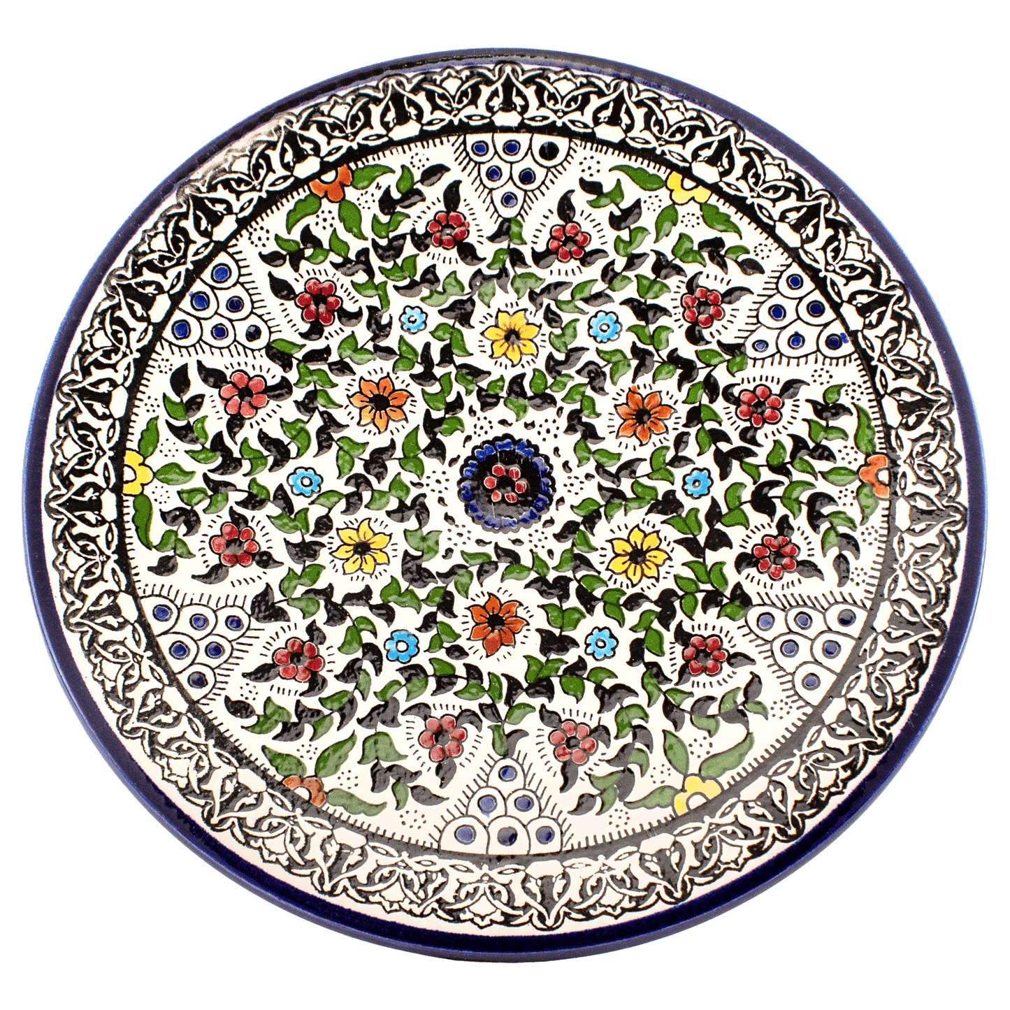 Floral Armenian Plate with vines