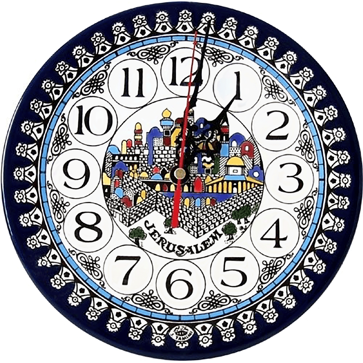 Armenian Ceramic Jerusalem Clock