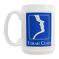 15oz coffee mug embellished with the Torah Class logo. 