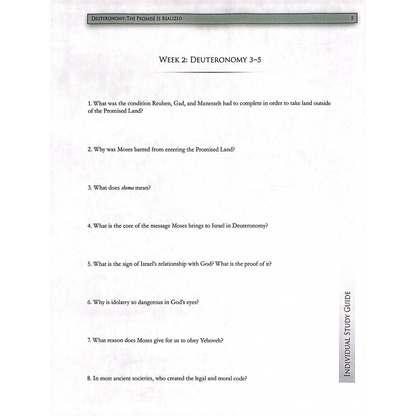 Deuteronomy Adult Study Guide (Printed Version)