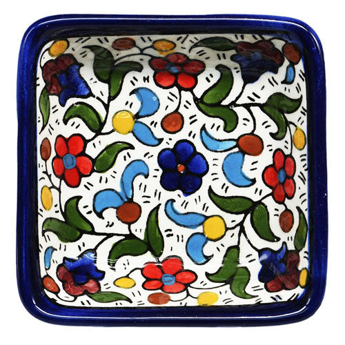 Israel Bread Dipping Set - Traditional Floral