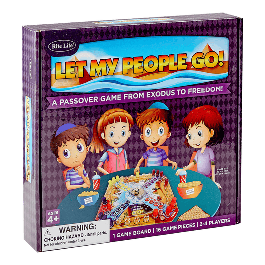 Rite Lite Let my People Go board game with four children playing game on cover 