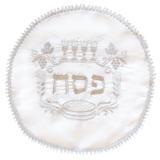 Passover Cover with Silver Embroidery