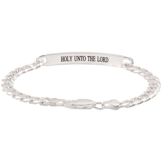 Holy Unto the Lord Silver Bracelet