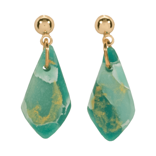 Handcrafted Clay Earrings - Turquoise