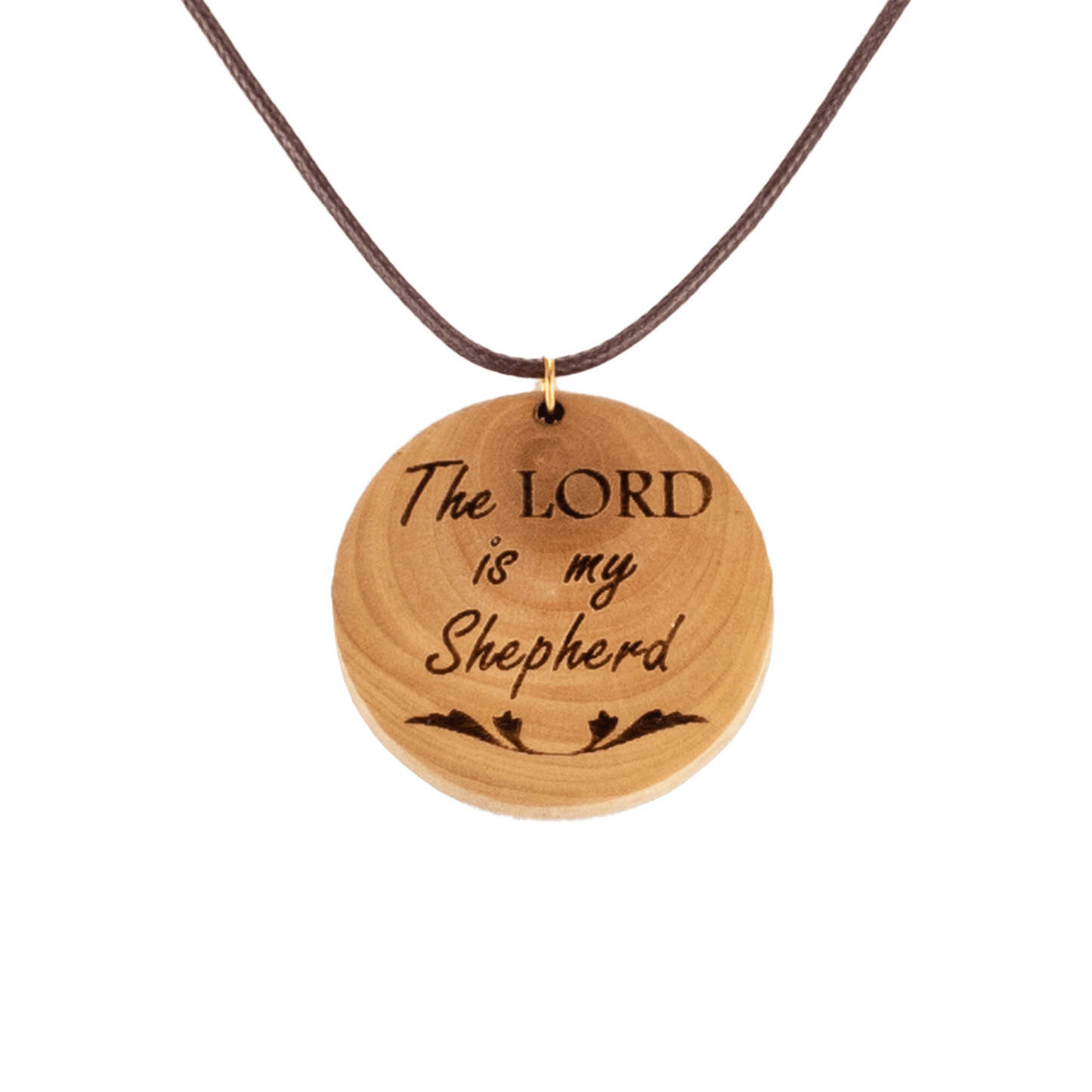 The Lord is my Shepard Wooden Necklace